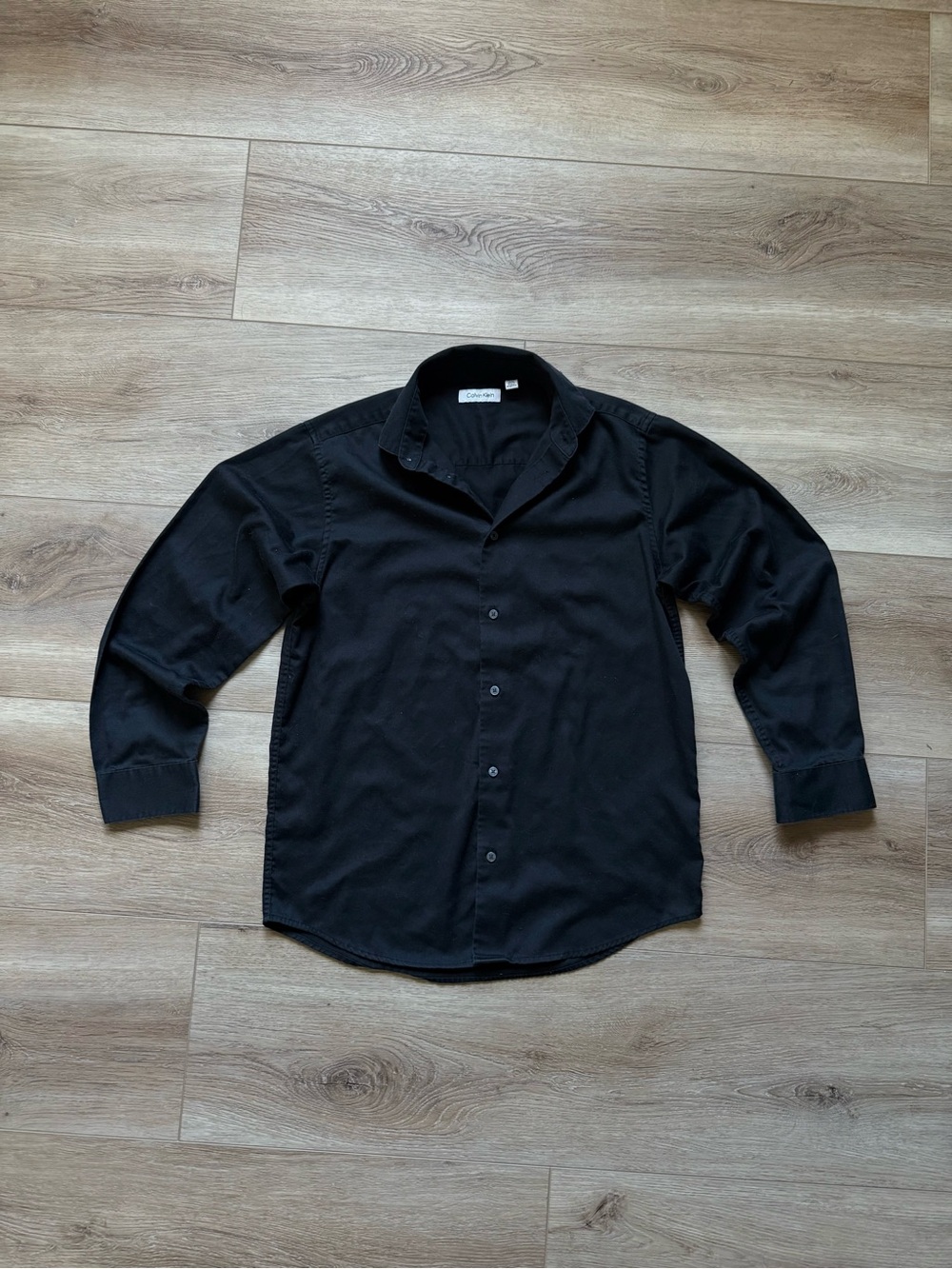 Calvin Klein Black Long-Sleeve Button Shirt